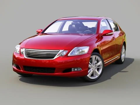 Modern car on a gray Stock Illustration