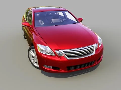 Modern car on a gray Stock Illustration