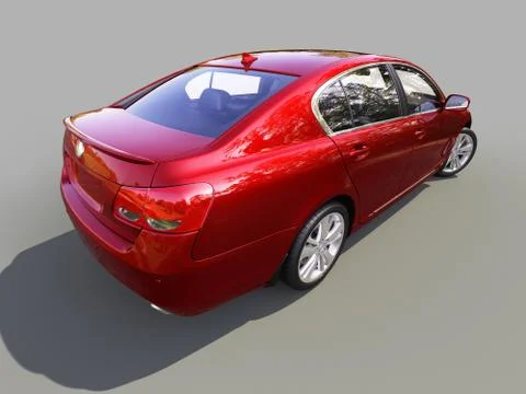 Modern car on a gray Stock Illustration