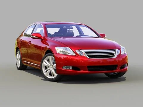 Modern car on a gray Stock Illustration