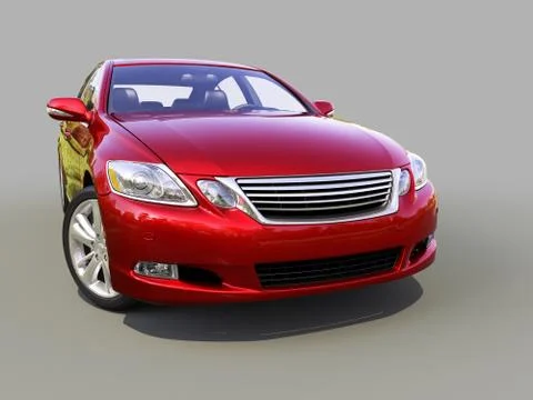Modern car on a gray Stock Illustration
