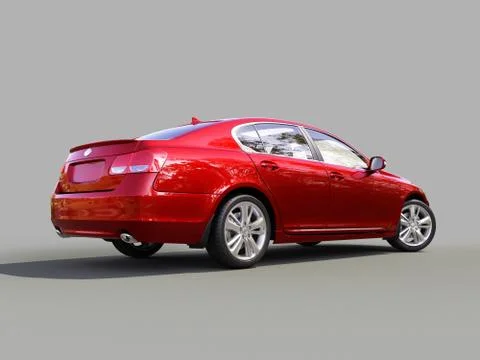 Modern car on a gray Stock Illustration