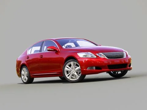Modern car on a gray Stock Illustration