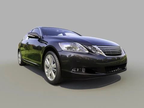 Modern car on a gray Stock Illustration