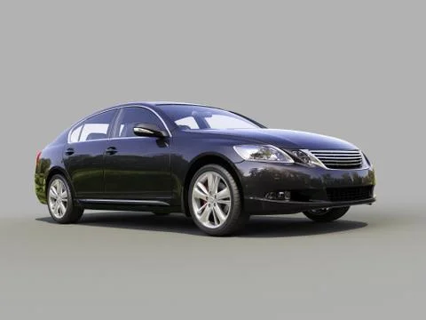 Modern car on a gray Illustrazione stock
