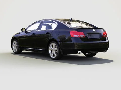 Modern car on a gray Stock Illustration