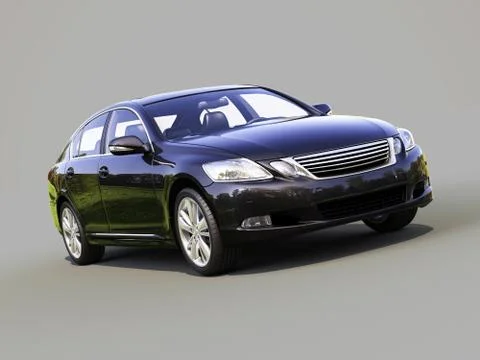 Modern car on a gray Stock Illustration