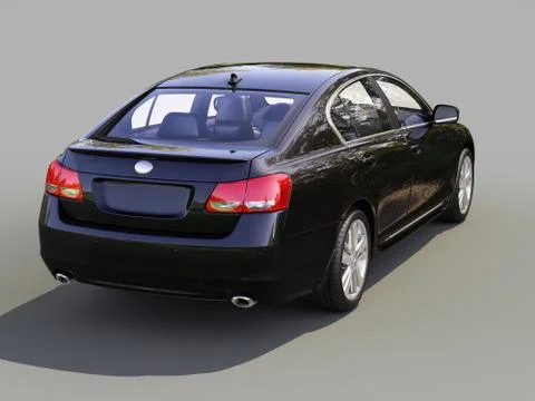 Modern car on a gray Stock Illustration