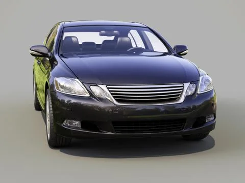 Modern car on a gray Stock Illustration