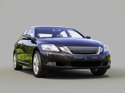 Modern car on a gray Stock Illustration