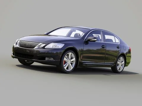 Modern car on a gray Stock Illustration