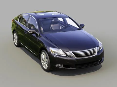 Modern car on a gray Illustrazione stock