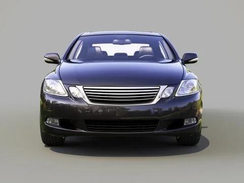 Modern car on a gray Stock Illustration