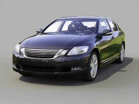 Modern car on a gray Stock Illustration