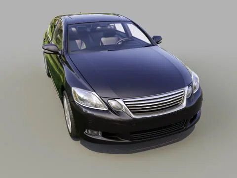 Modern car on a gray Stockillustratie