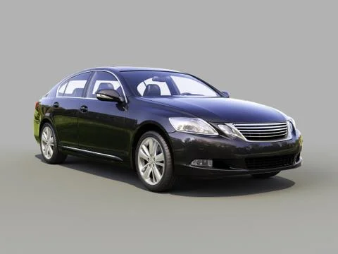 Modern car on a gray Illustrazione stock