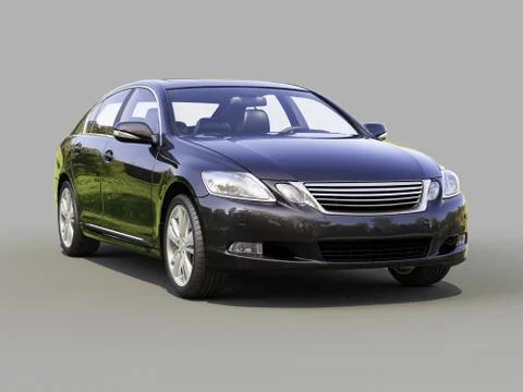 Modern car on a gray Stock Illustration