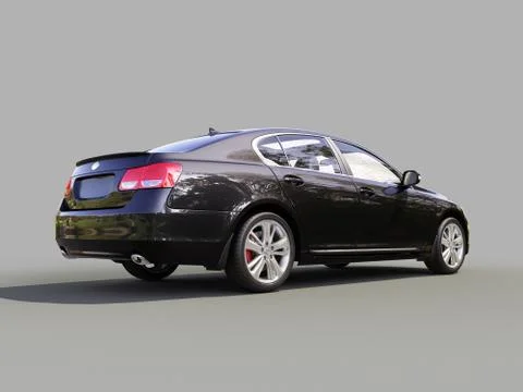 Modern car on a gray Stock Illustration