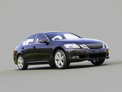 Modern car on a gray Stock Illustration