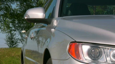 Modern car headlight and mirror blinking Video stock 417816
