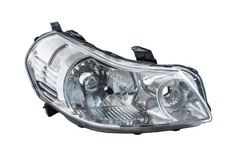 Modern car headlight. Object isolated on white background Stock-Fotos