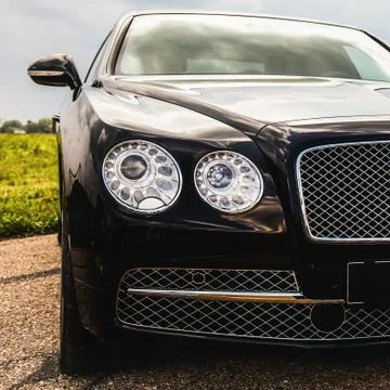 Modern car headlight Stock Photos