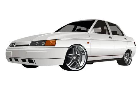 Modern Car Stock Illustration