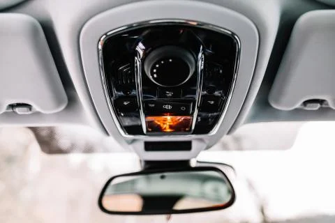 Modern car interior background. Stock Photos