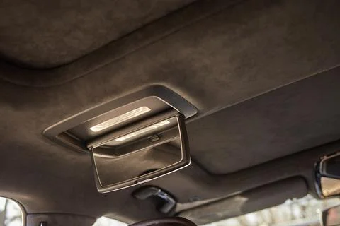 Modern car interior elements close view background Stock Photos