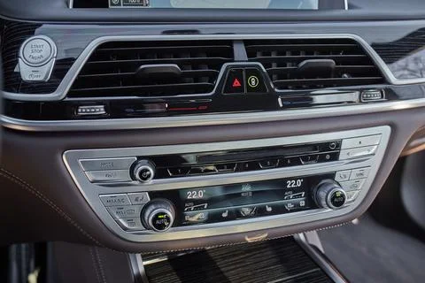 Modern car interior elements close view background Foto stock