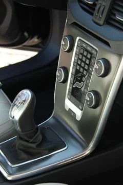 Modern car interior Stock Photos