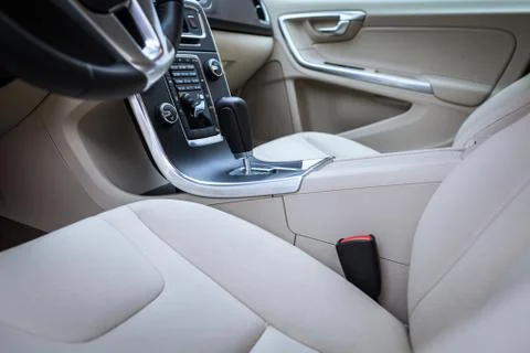 Modern car interior Stock Photos