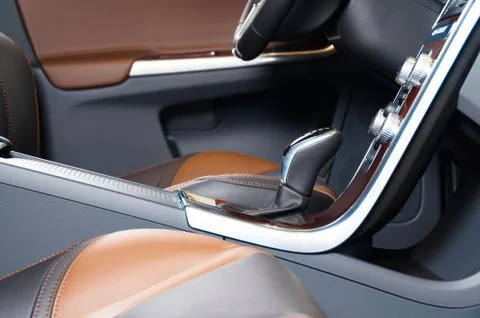 Modern car interior Stock Photos