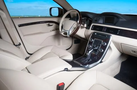 Modern car interior Stock Photos