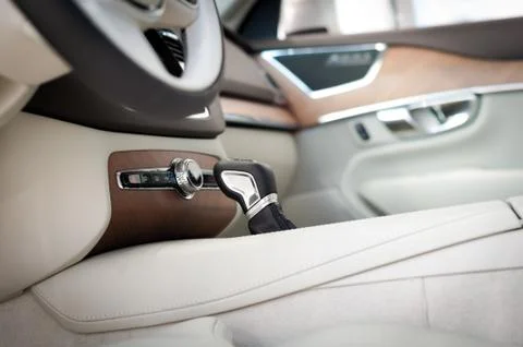 Modern car interior Stock Photos