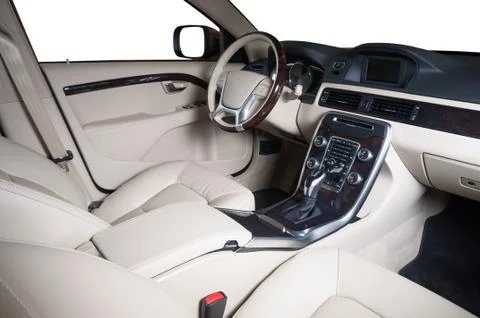 Modern car interior Stock Photos