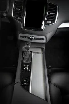 Modern car interior Stock Photos