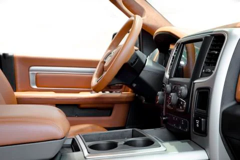 Modern  car interior Stock Photos