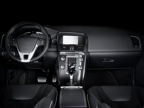 Modern car interior Stock Photos