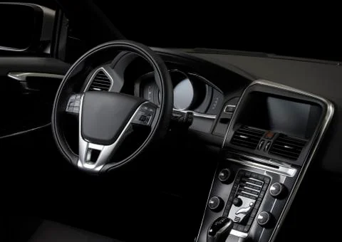 Modern car interior Stock Photos
