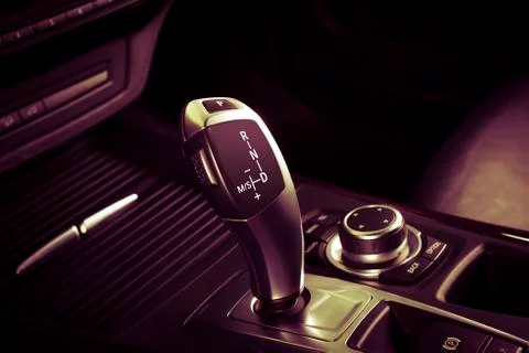 Modern car interior Stock Photos