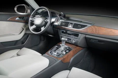 Modern car interior Stock Photos