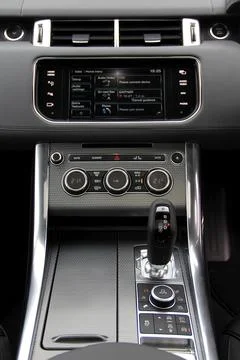 Modern car interior Stock Photos