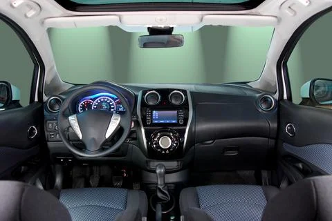 Modern car interior Stock Photos