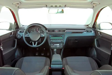 Modern car interior Stock Photos