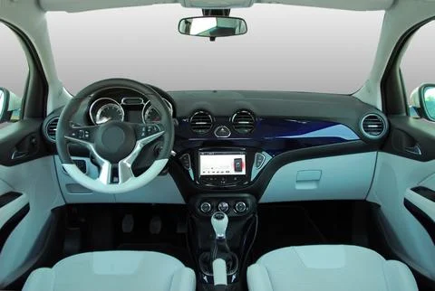 Modern car interior Stock Photos
