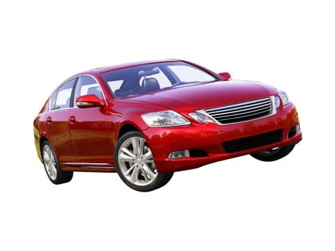 Modern car is isolated on a white Stock Illustration