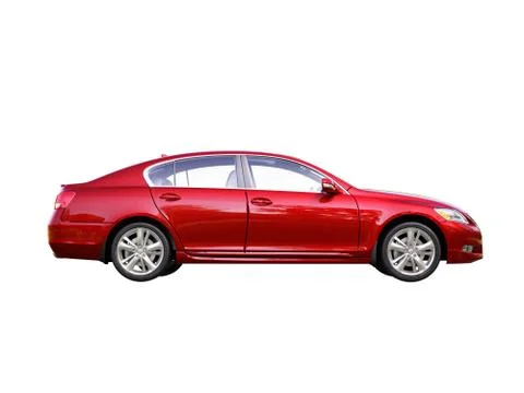 Modern car is isolated on a white Stock Illustration