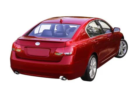 Modern car is isolated on a white Stock Illustration