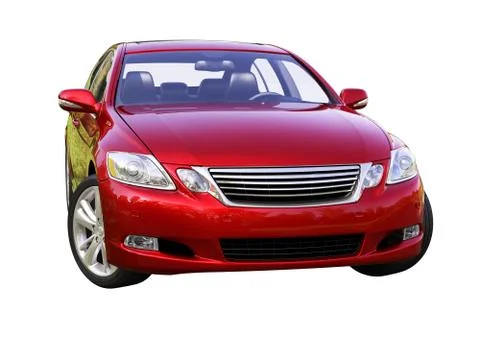 Modern car is isolated on a white Stock Illustration